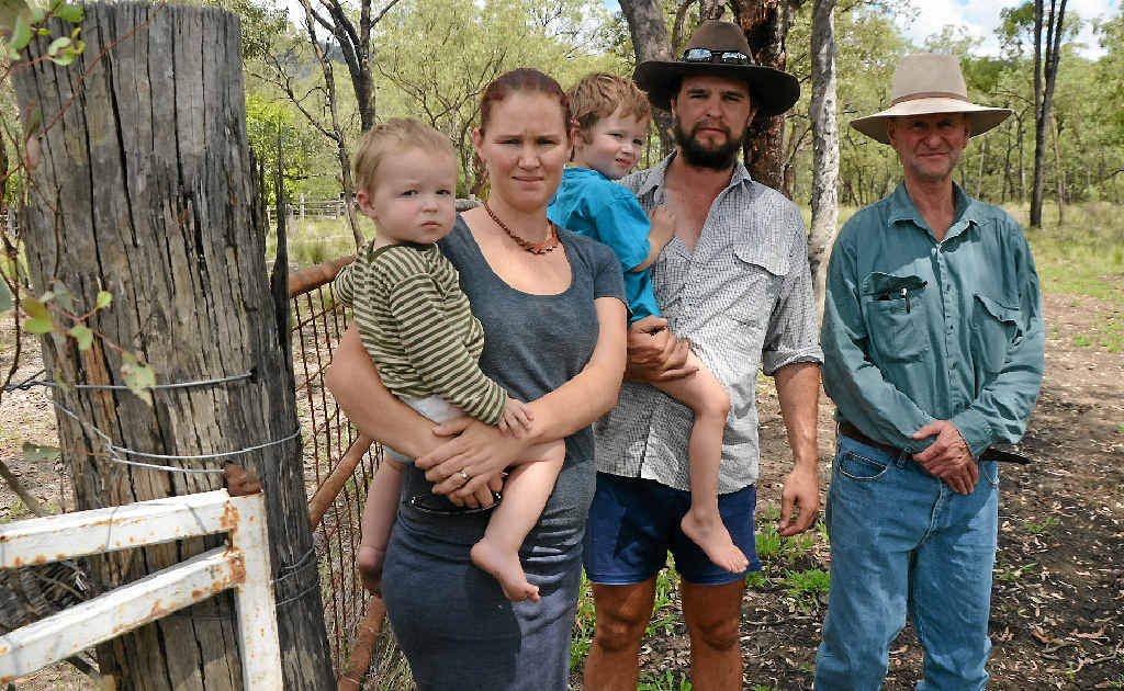 HANDS OFF: Bill, Hanna, Eli, Straun and Peter Mayne from Goathlands. HANDS OFF: Bill, Hanna, Eli, Straun and Peter Mayne from Goathlands.